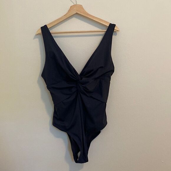 NWT H@M Gray One Piece Swimsuit Size Large - Picture 1 of 11